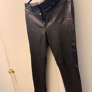 J. McLaughlin Dark Faux Leather Pants